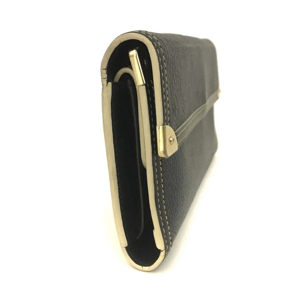 Louis Vuitton Suhali Leather Porte Trésor International Wallet Black Gold - Picture 3 of 9